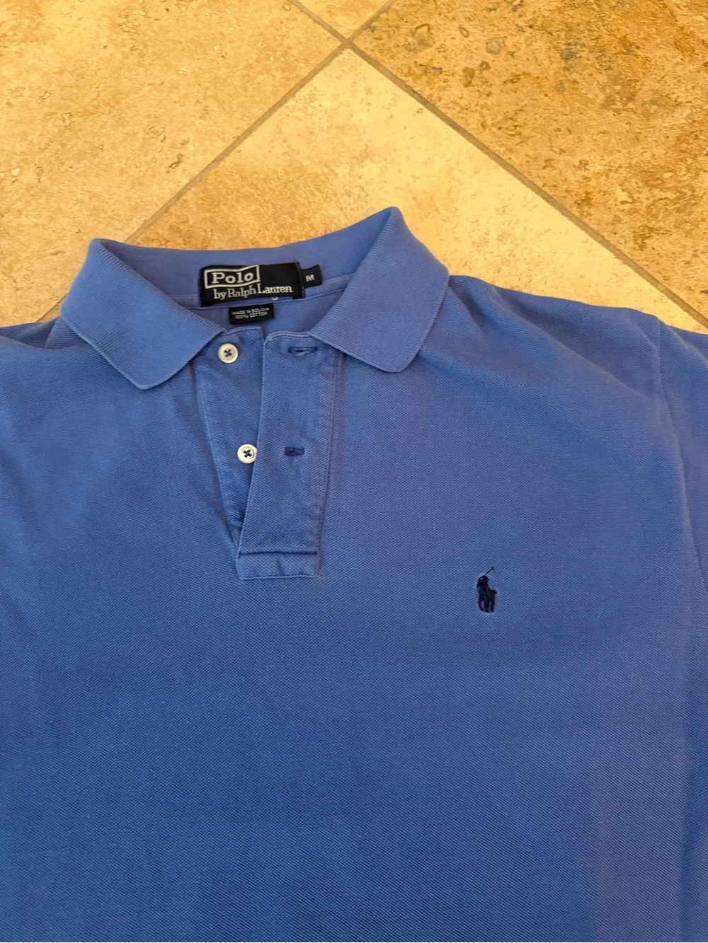 Ralph Lauren Short-Sleeve Polo in Blue with Embroidered Logo